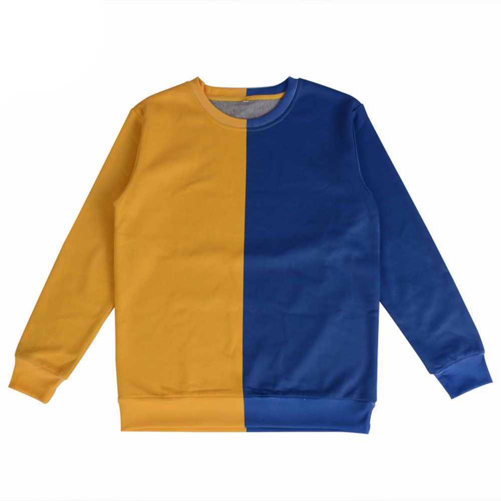Sweat Shirt - Ladies Fashion Full sleeve Shirt Yellow and Royal Blue 1 LSSWSSH-08-1