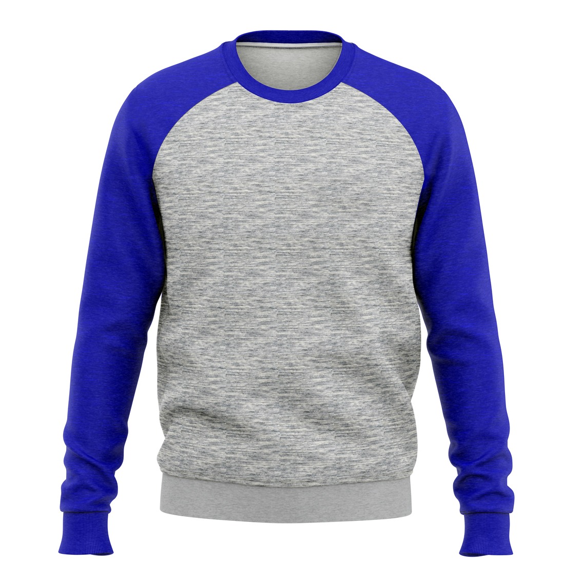 Sweat Shirt - Royal Blue Sleeve and Gray Body 1 LSSWSSH-09
