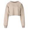 Sweat Shirt Crop Top White Round Neck 4 LSSWSSH-14
